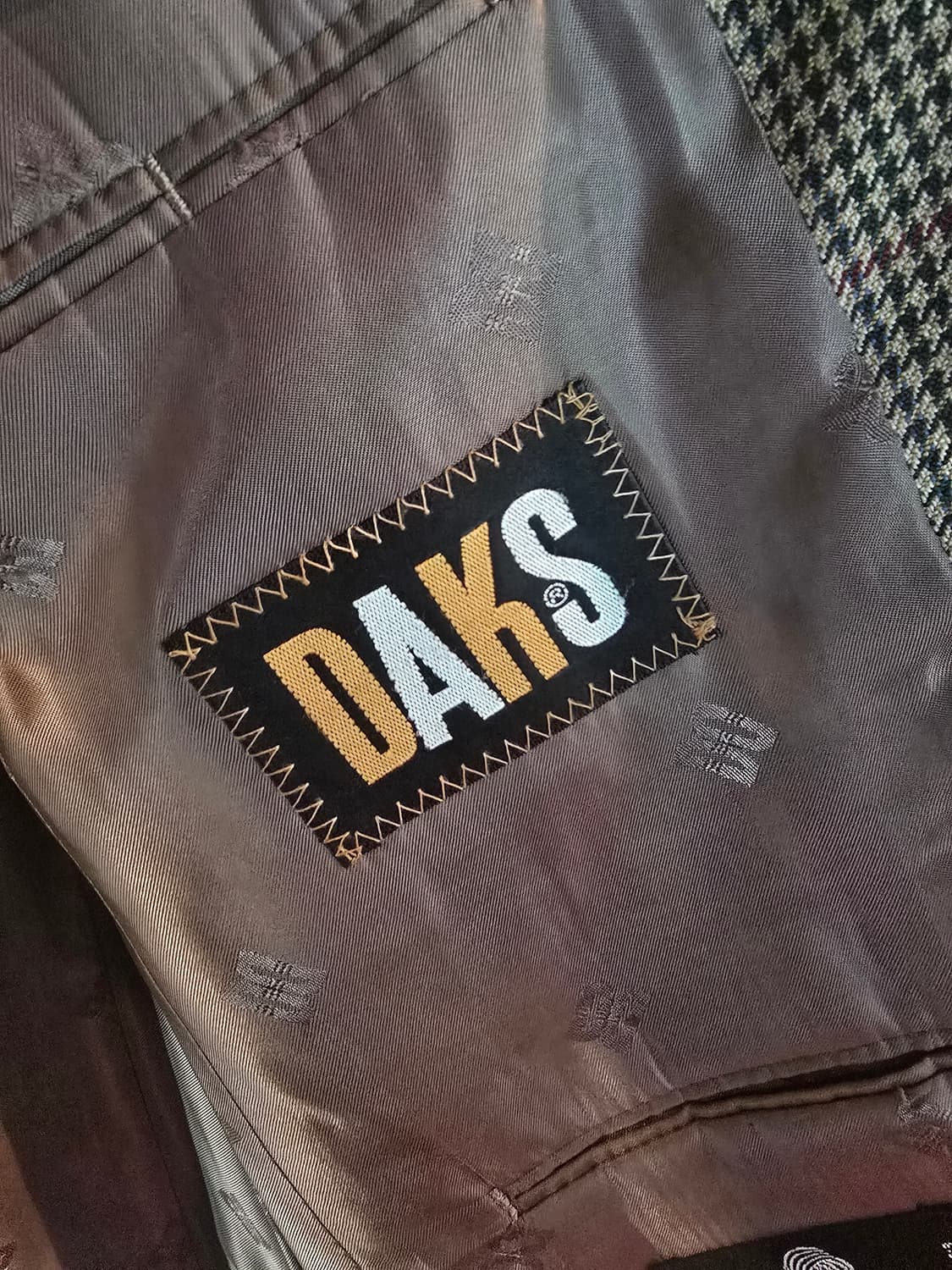 닥스 체크 패턴 오버핏 자켓 상품이미지5