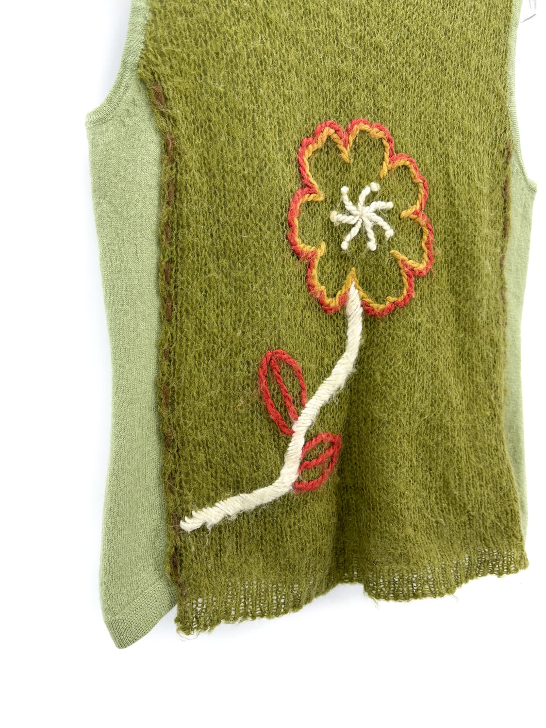 빈티지 플라워 자수 니트 베스트 상품이미지5