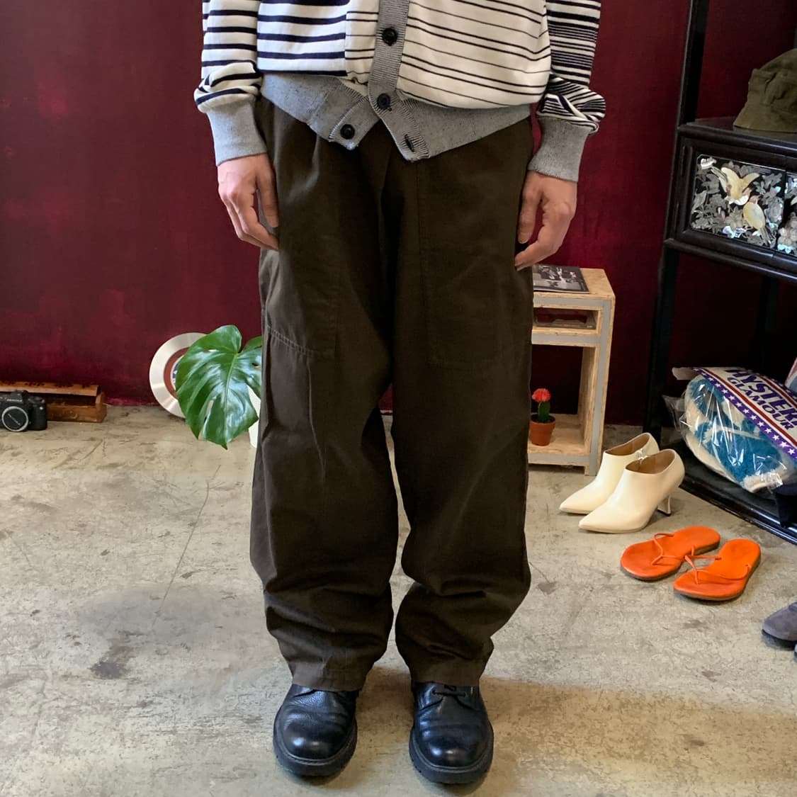 요지 야마모토 Y's 비대칭 오버랩 베이커 팬츠 상품이미지1