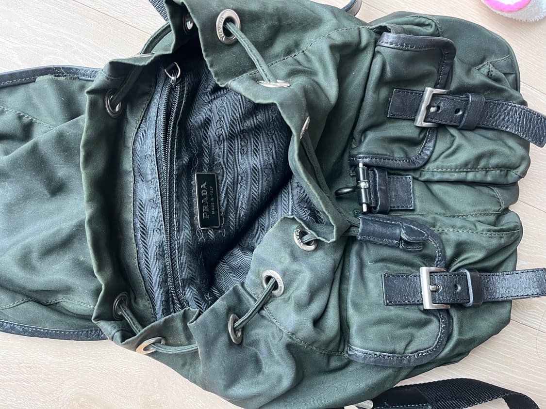정품 프라다 나일론 백팩 그린  상품이미지2