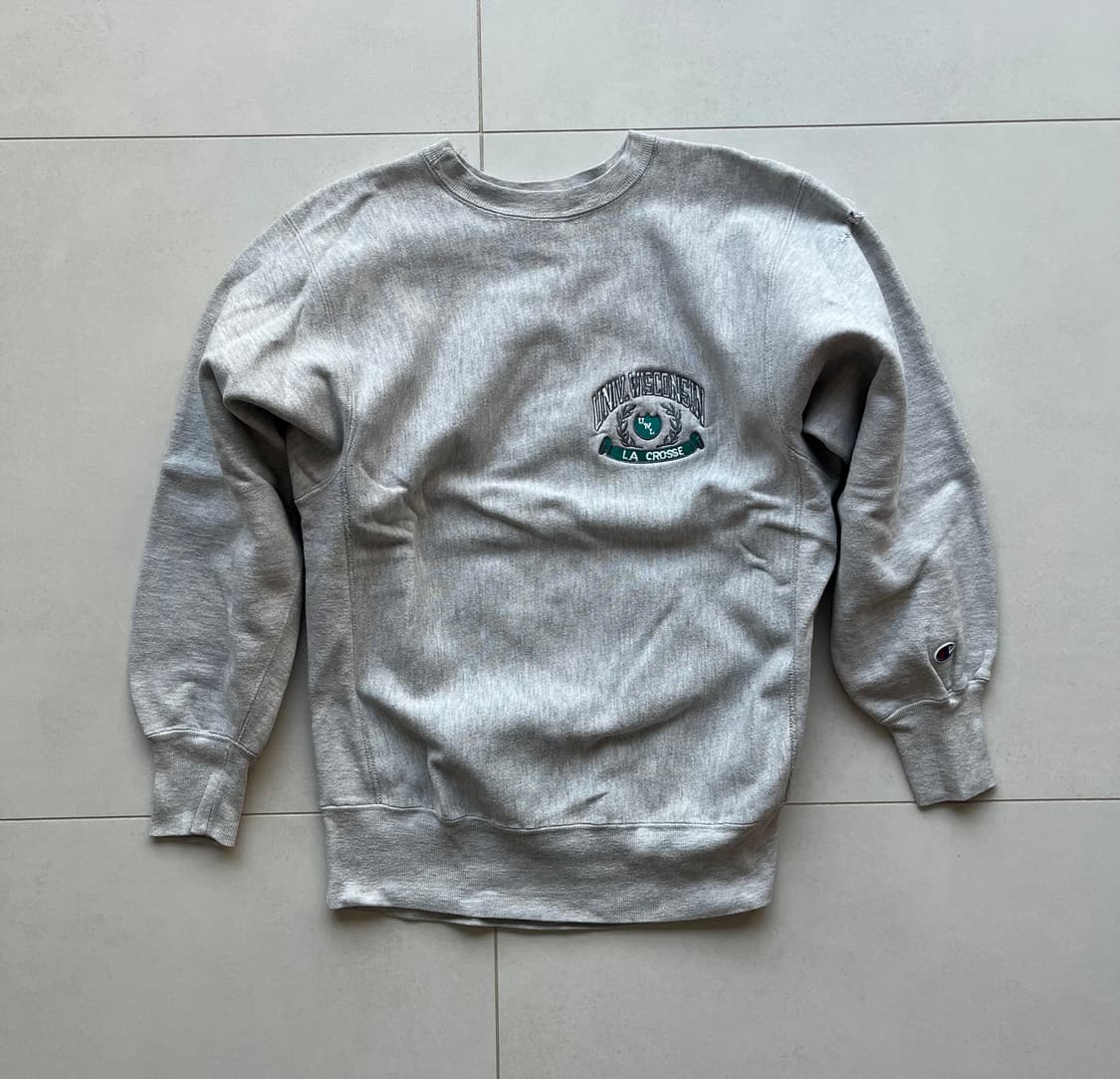 챔피온 리버스 위브 회색 맨투맨 상품이미지1