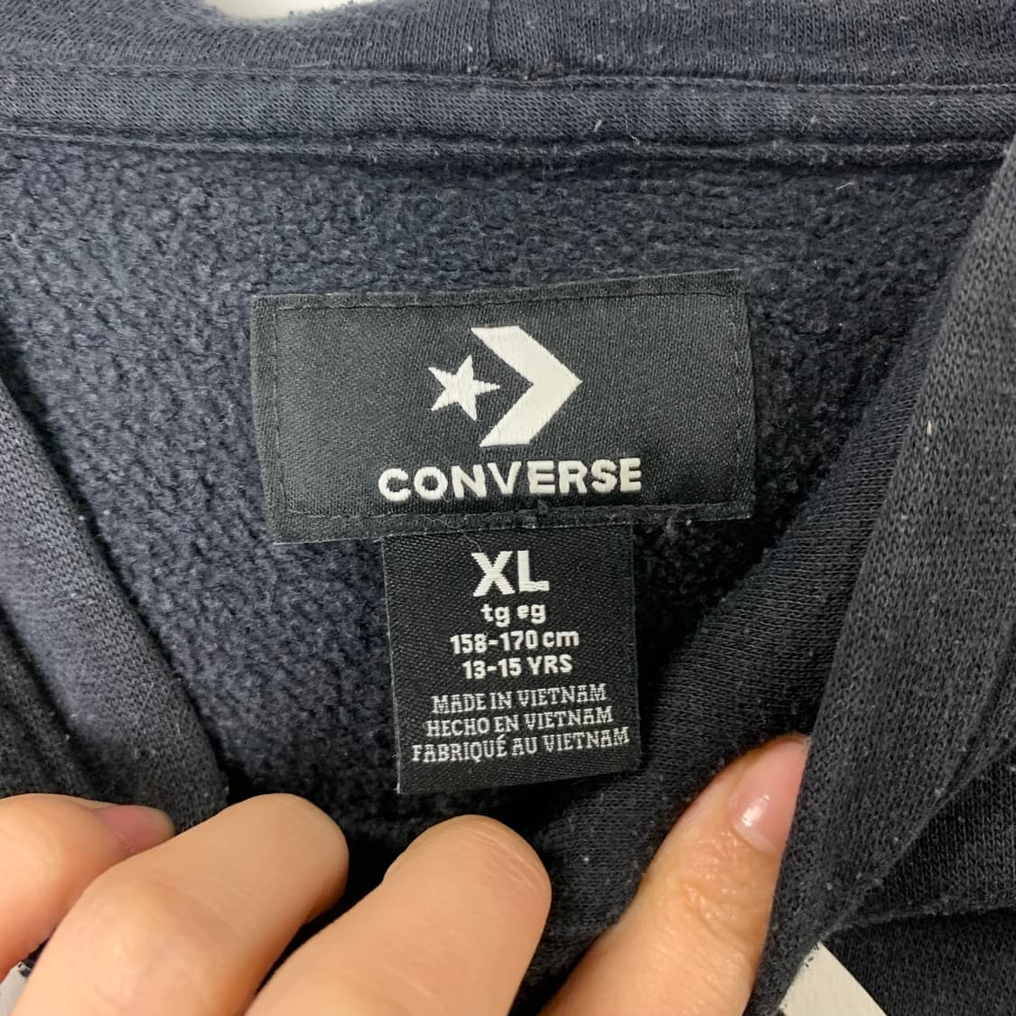 컨버스 y2k 와투케 스타 블랙 후드티 상품이미지7