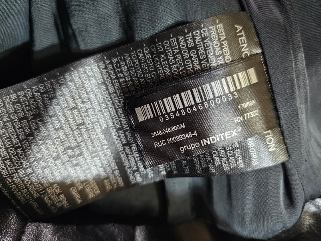 [M] 자라 ZW COLLECTION 가죽 효과 재킷 레더 자켓 상품이미지9