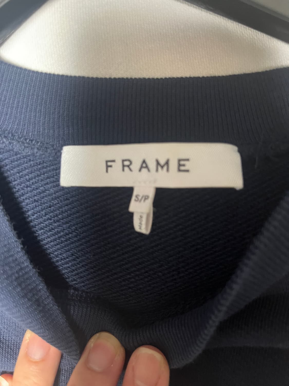 frame 네이비 반팔 맨투맨 상품이미지4