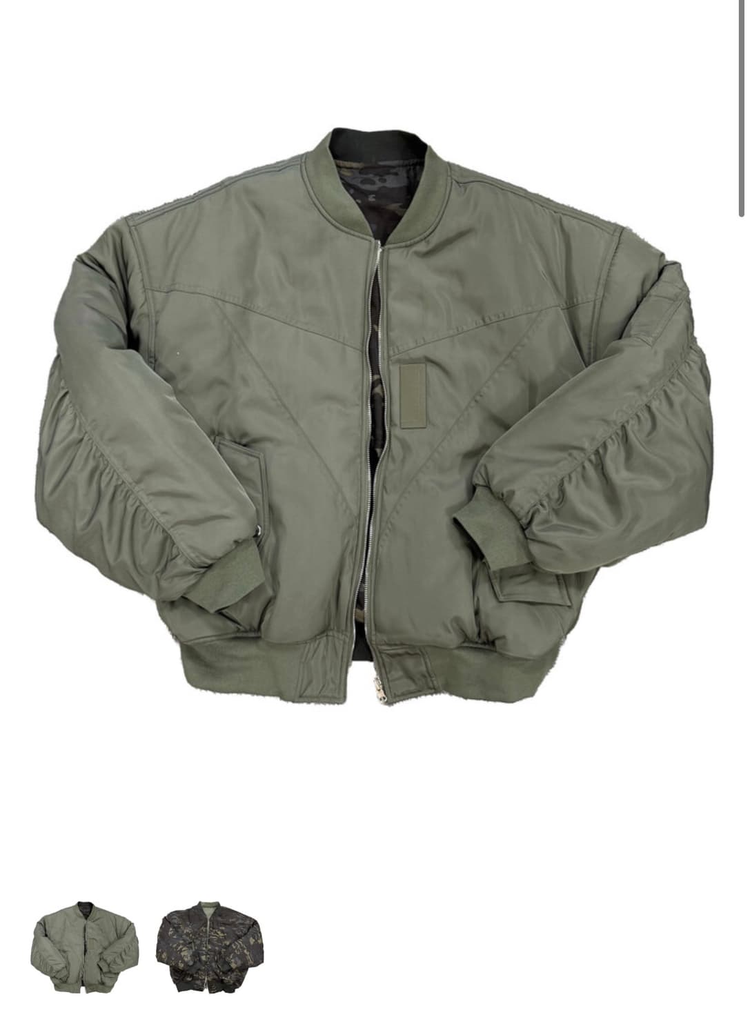 포스센스티브 카모 리버시블 Ma-1 카키 상품이미지1