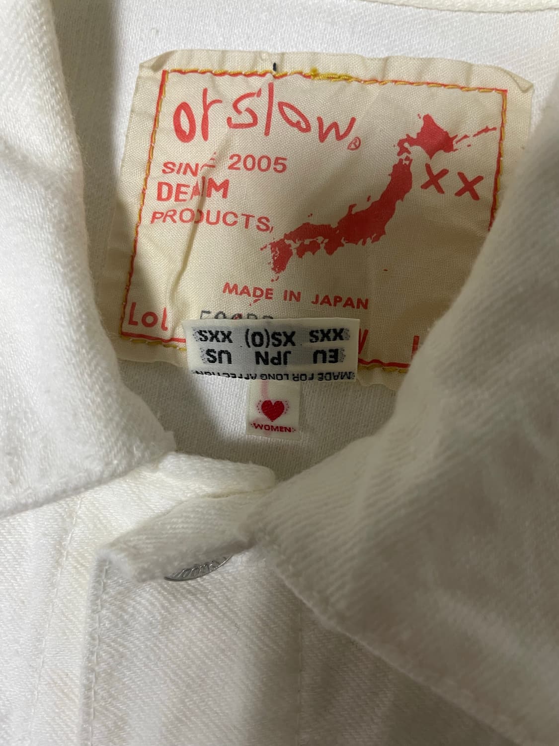Orslowxbeamsboy먼로자켓 0사이즈 화이트코튼자켓 데님트러커 상품이미지2