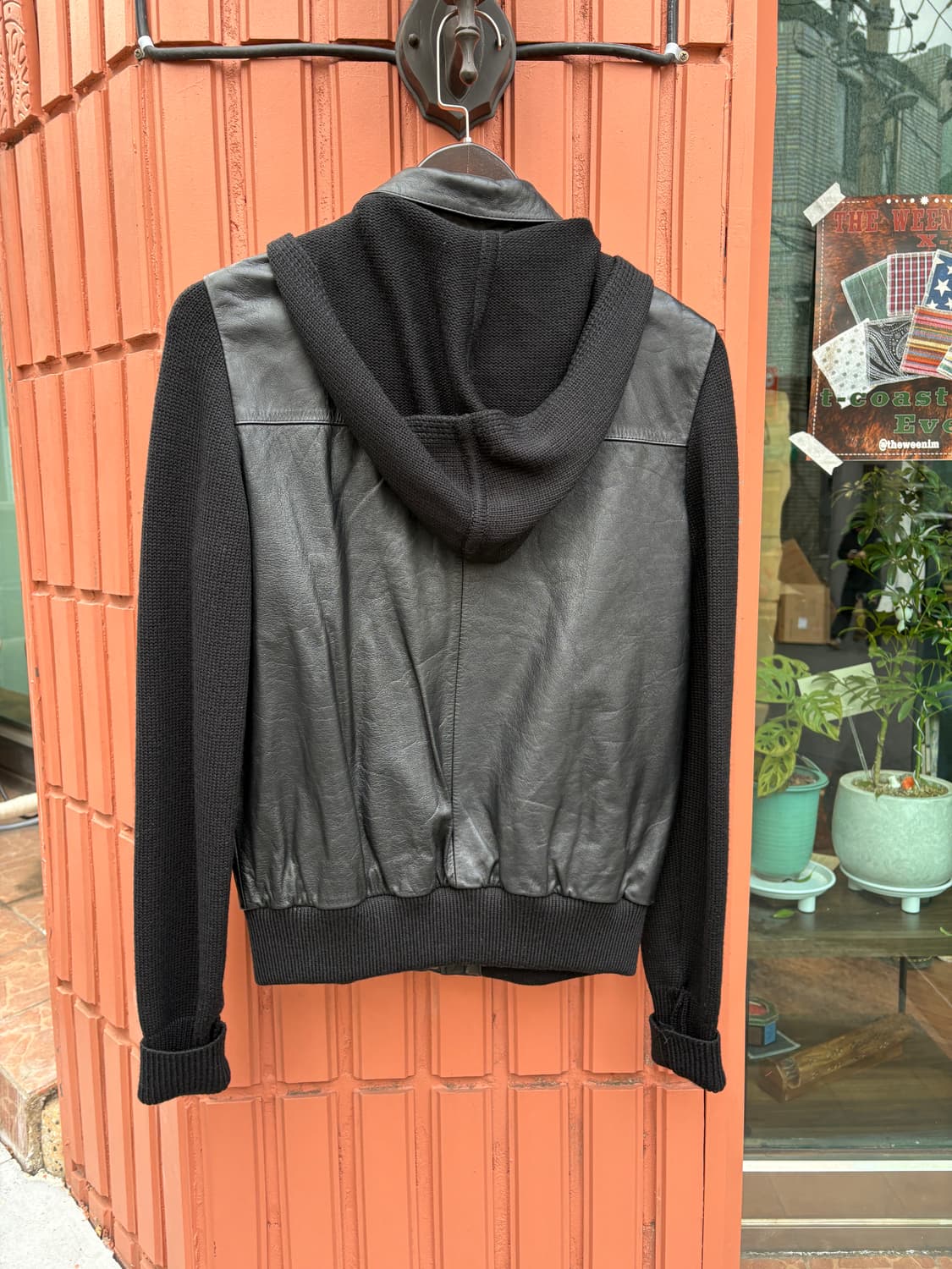 Vintage 소가죽 니트 자켓 상품이미지4