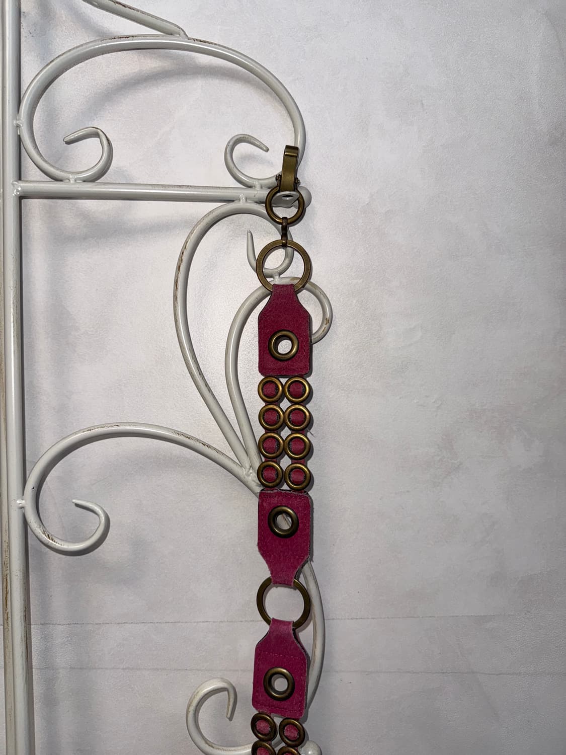 Cherry pink gold eyelet chain belt 상품이미지5