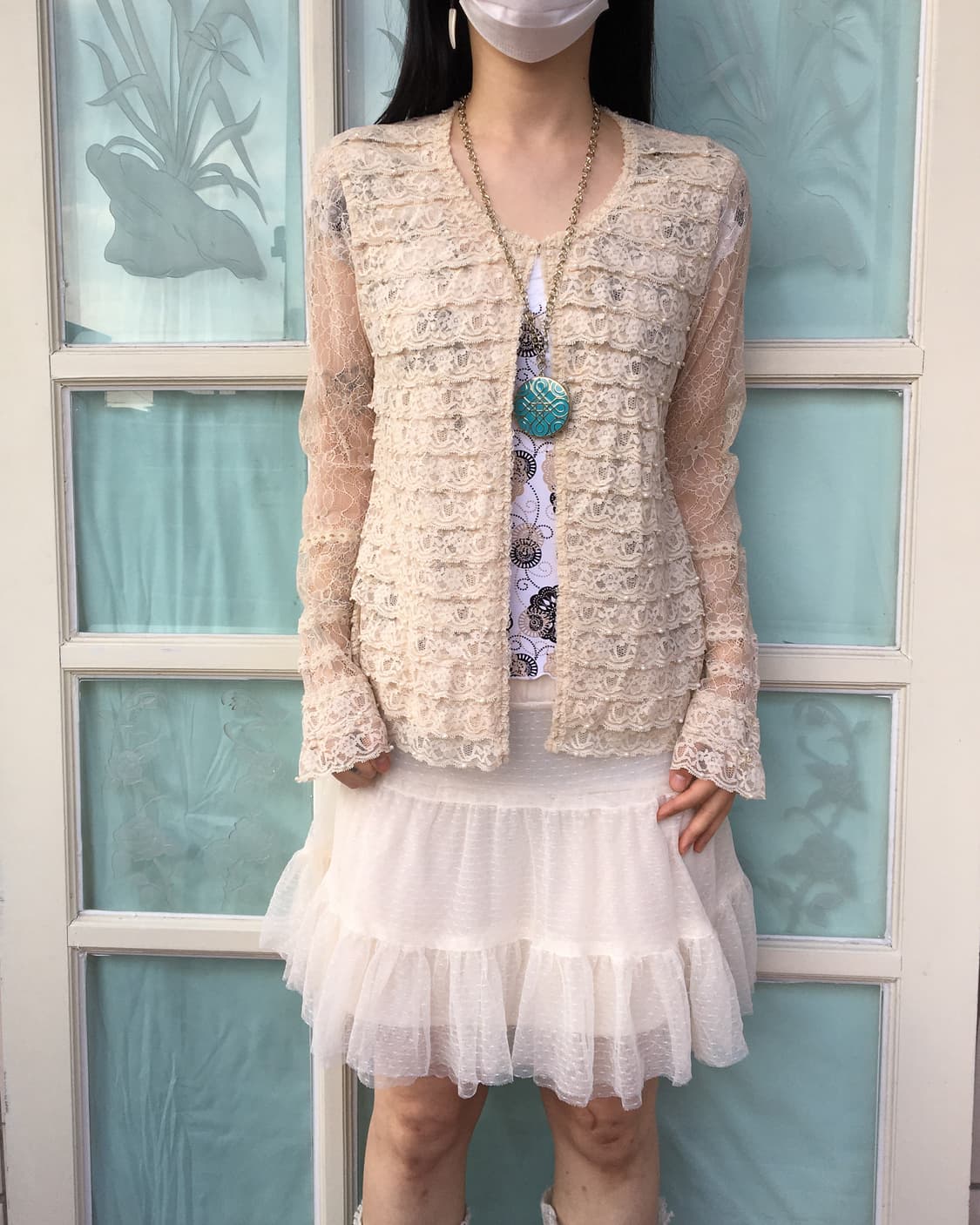 Lace layer blouse 상품이미지1