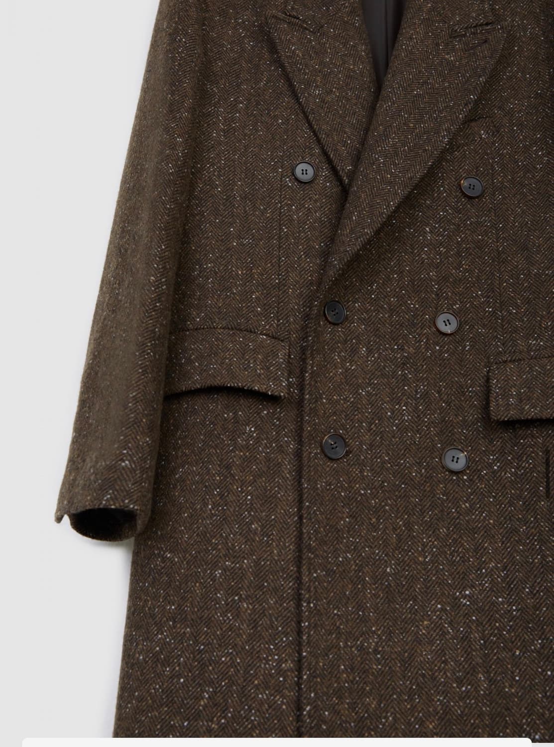 타일레 더블블래스티드 코트 브라운 해링본 상품이미지7