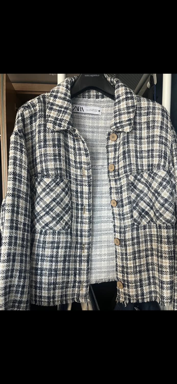 자라 체크 셔츠 자켓 상품이미지1