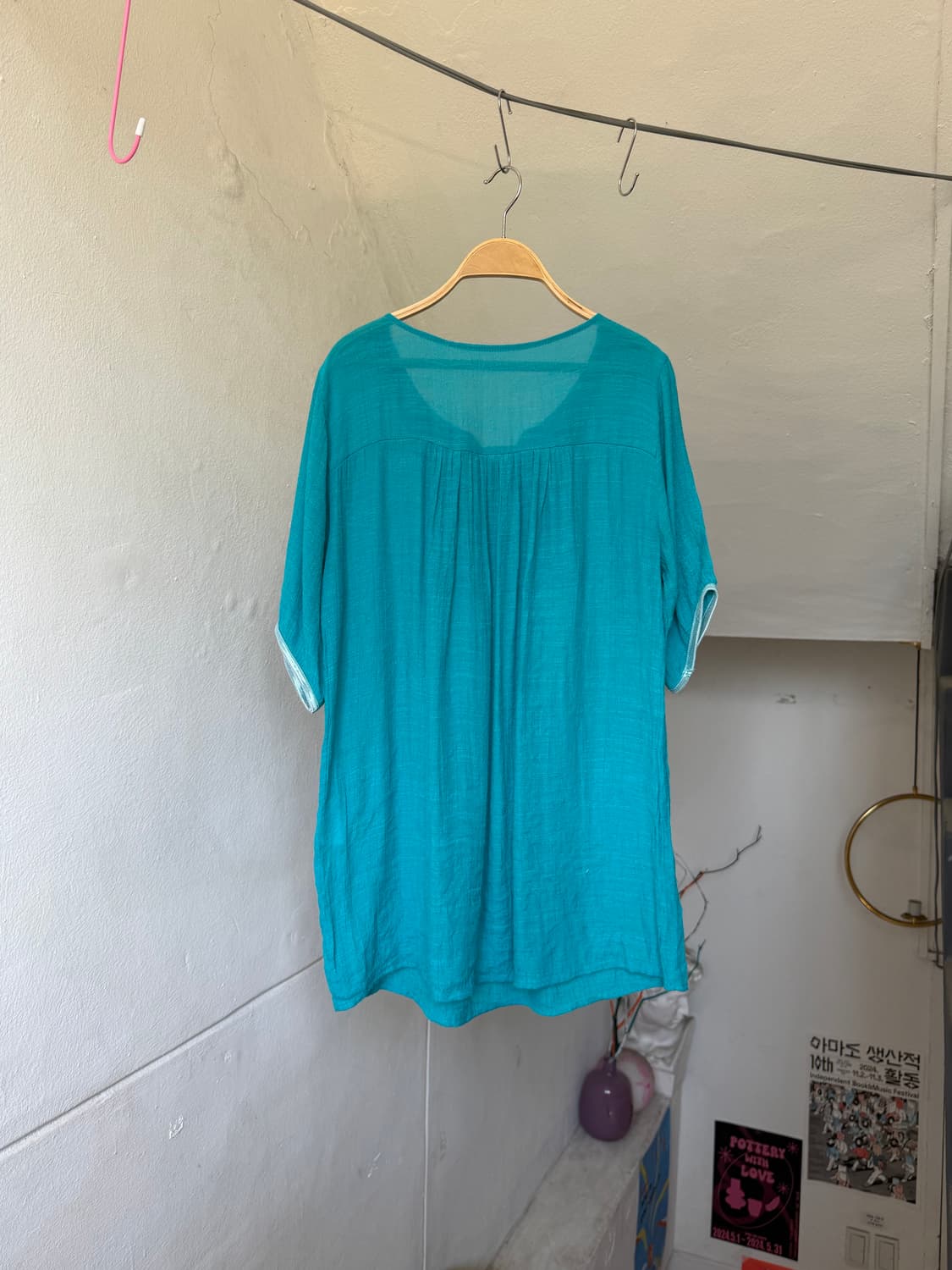 민트 에스닉 롱 거즈 슬리브 상품이미지5