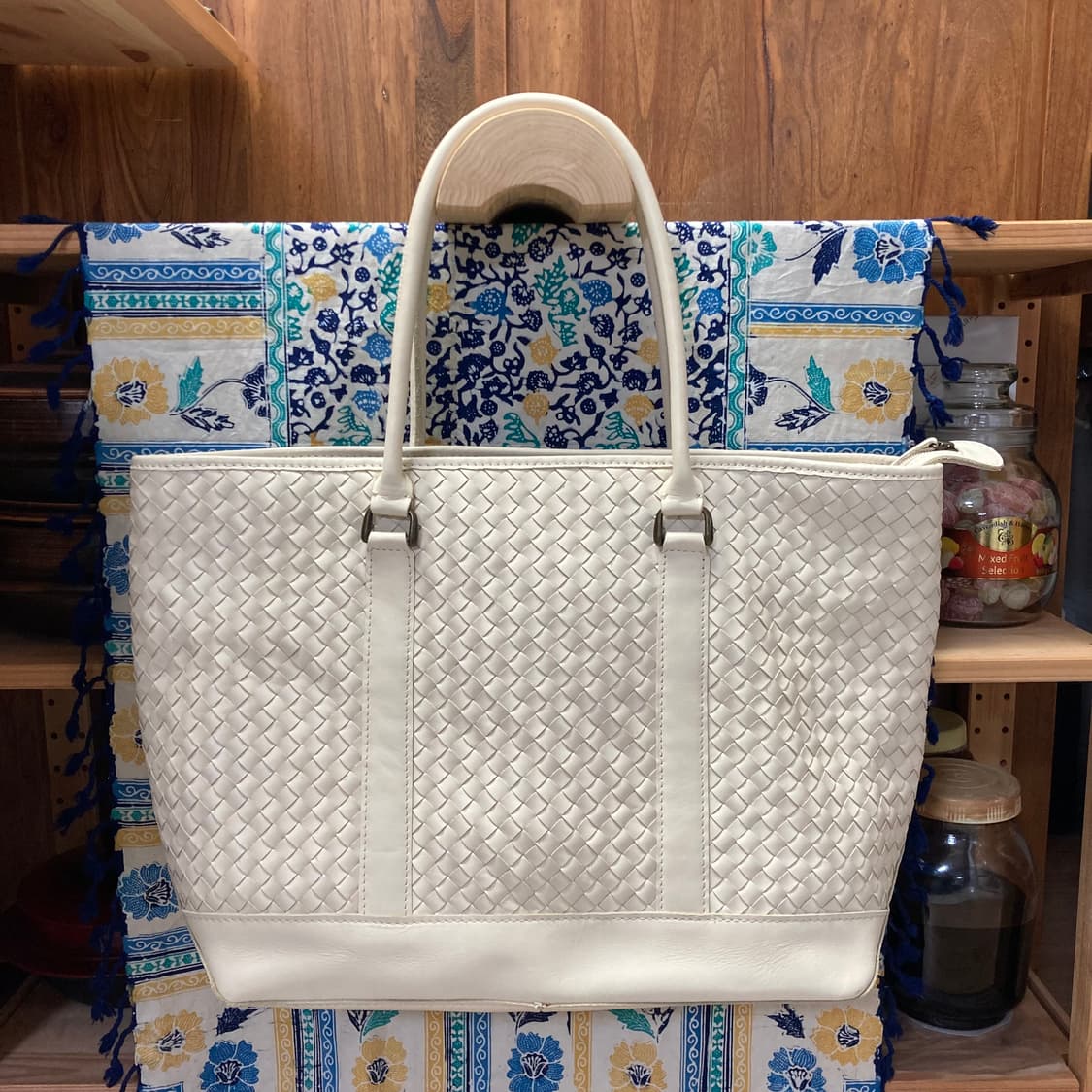 (os) 엘엘빈 우븐레더 토트백 아이보리 상품이미지3