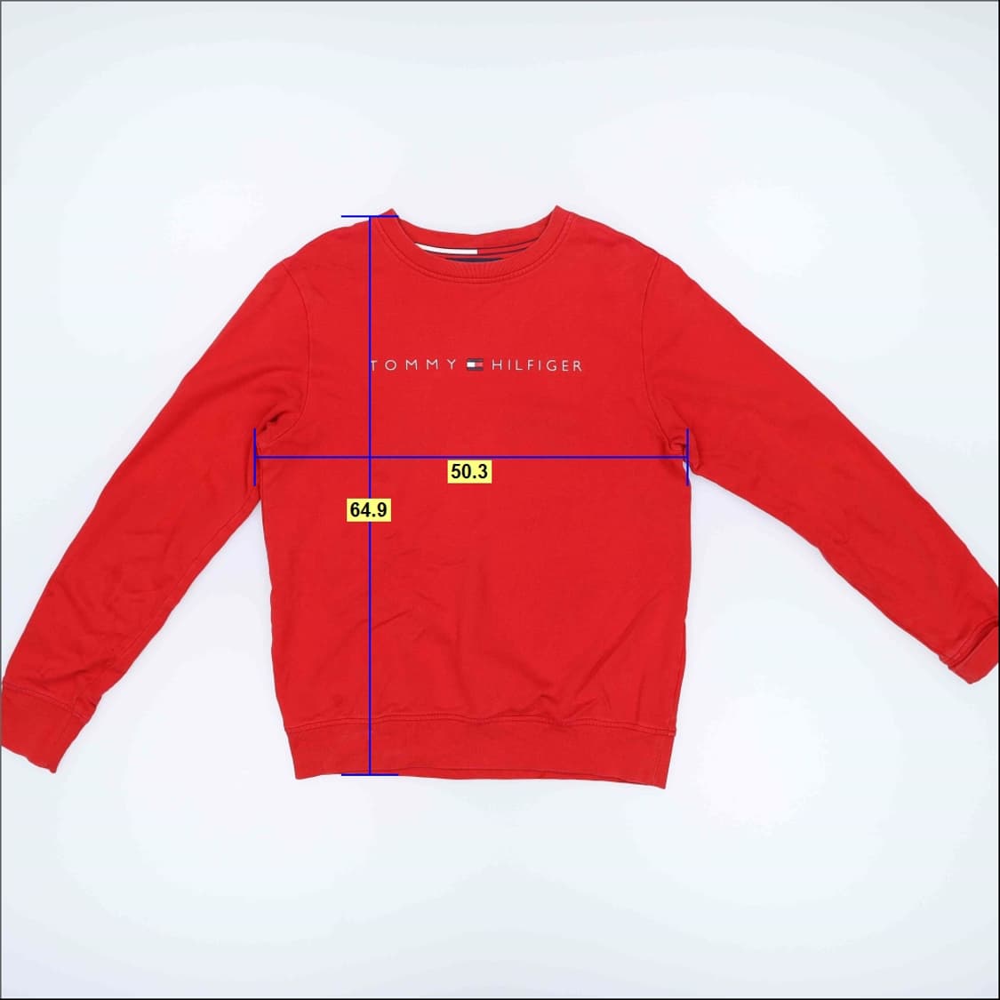[S] 타미힐피거 레드 맨투맨티셔츠 1219H1 상품이미지6