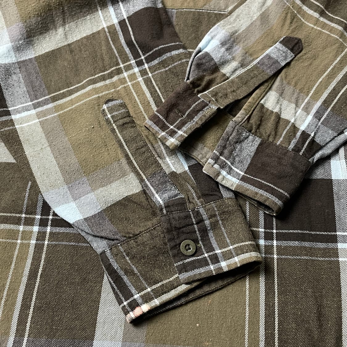 DICKIES 디키즈 빈티지 브라운 포켓 체크 셔츠 A00799 상품이미지6