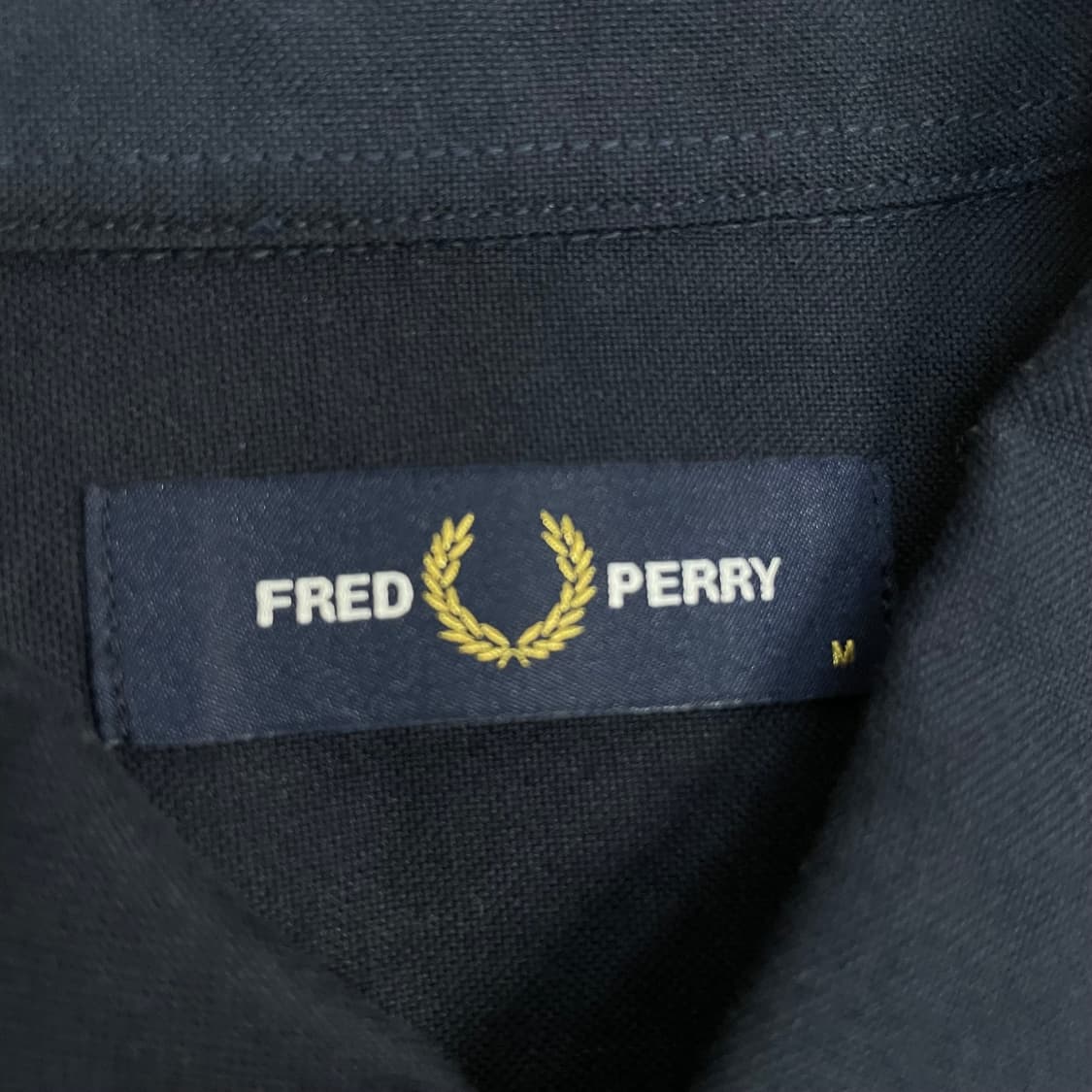 프레드페리 옥스포드 반팔 셔츠 네이비 상품이미지3