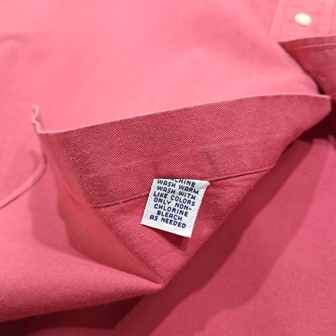 CL528 2XL 폴로 90s 코튼 버튼다운 빈티지 레드 셔츠 남방 상품이미지5