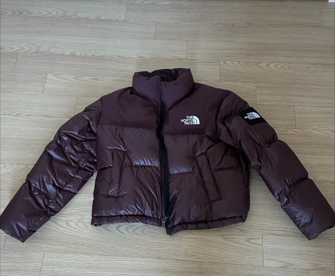 노스페이스 눕시 숏패딩 코코아 브라운 상품이미지3