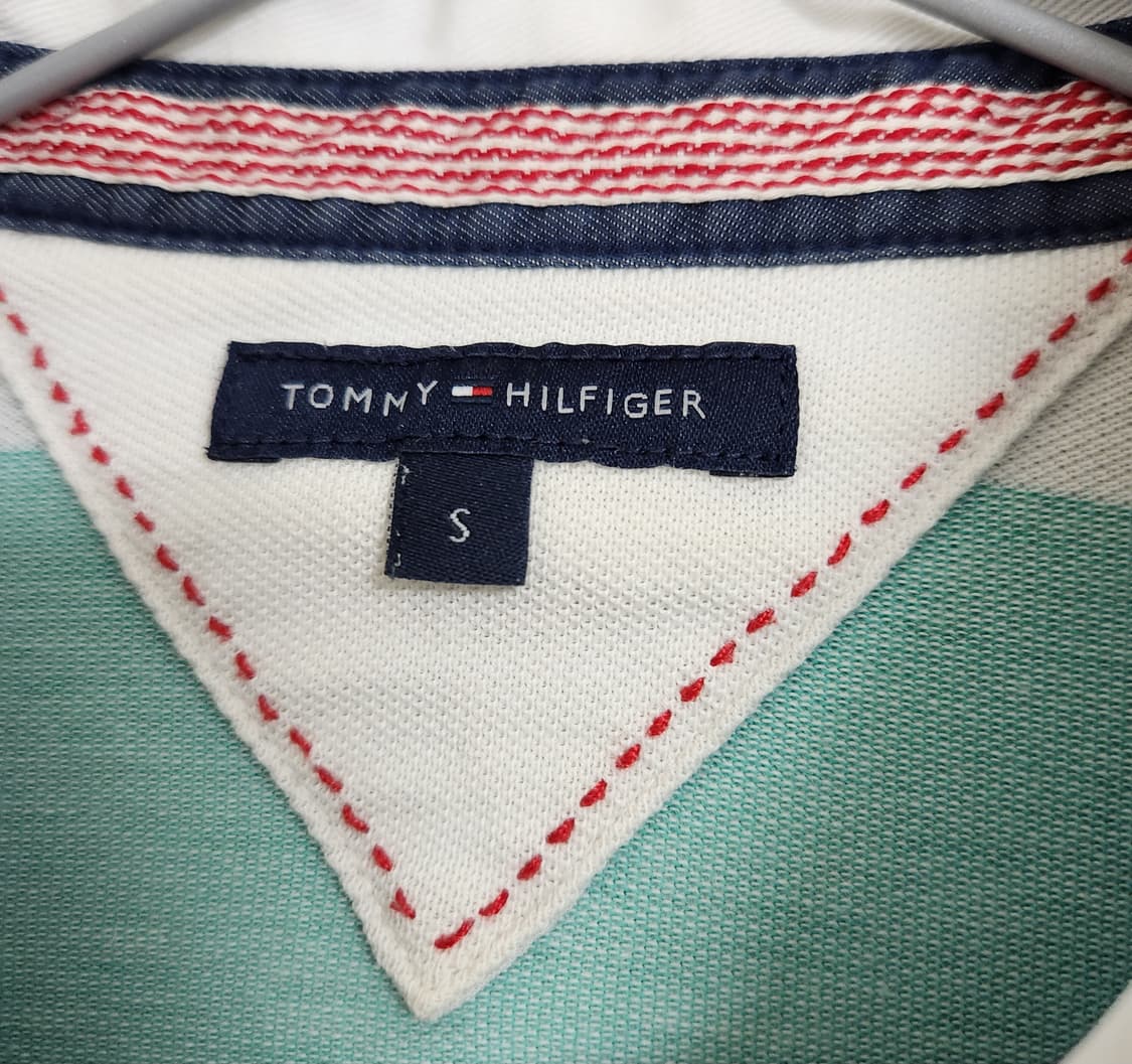 타미힐피거 스트라이프 반팔 카라티 상품이미지3
