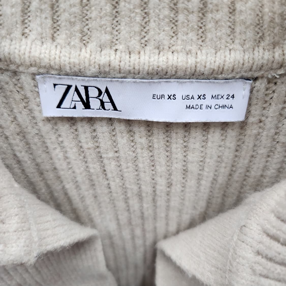 자라 스트라이프 카라넥 니트 2XL 상품이미지4