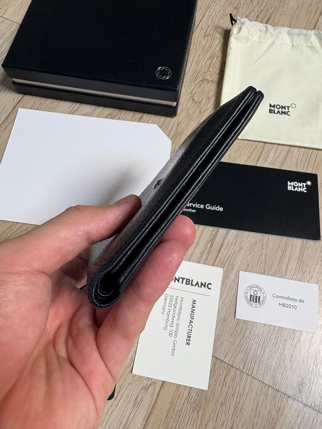 몽블랑 반지갑 블랙 풀박스 상품이미지6