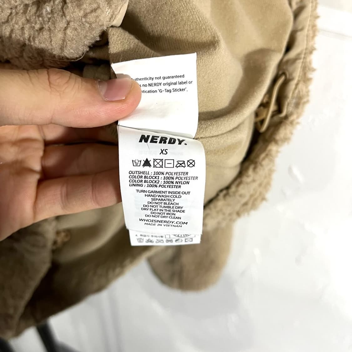 널디 배색 플리스 집업 상품이미지5