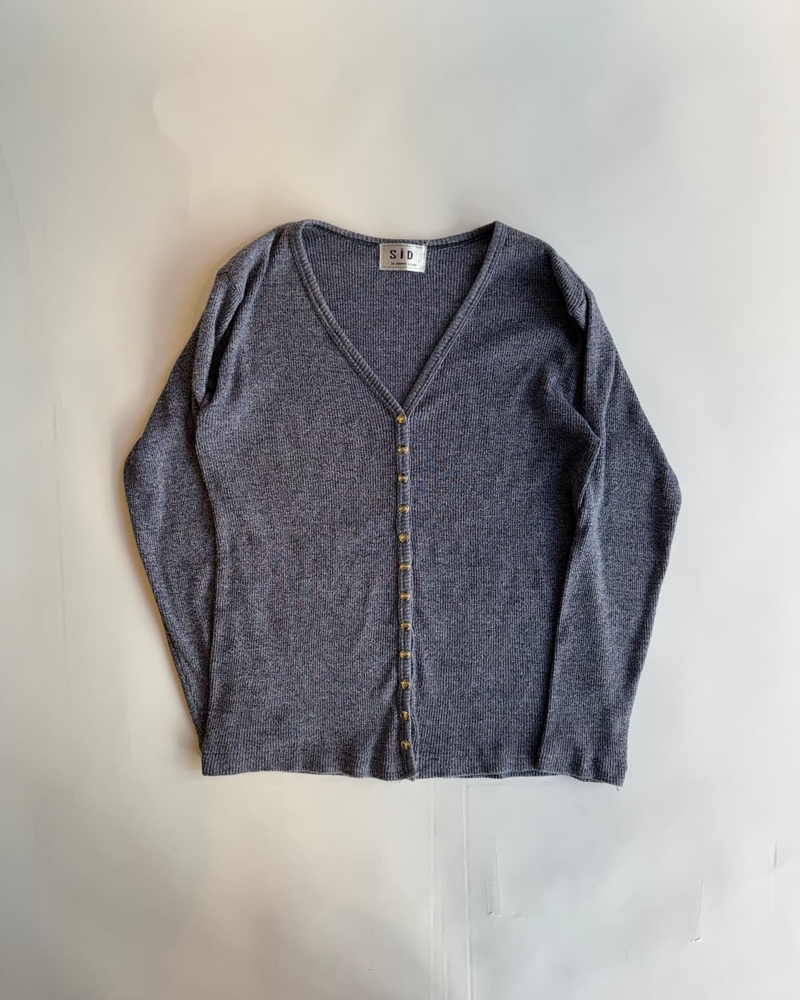 Grey Ribbed Cardigan 상품이미지1