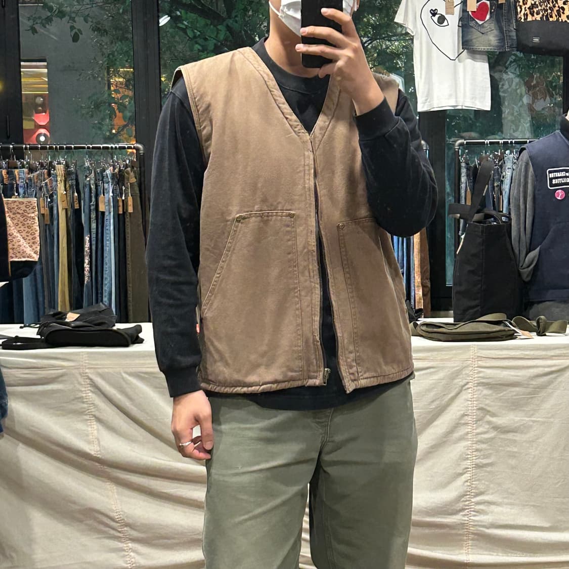 L) USA 워크웨어 베스트 조끼 집업 상품이미지8