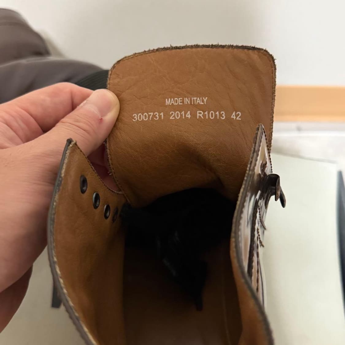 Alexander McQueen 브라운레더 하이탑 부츠 상품이미지3