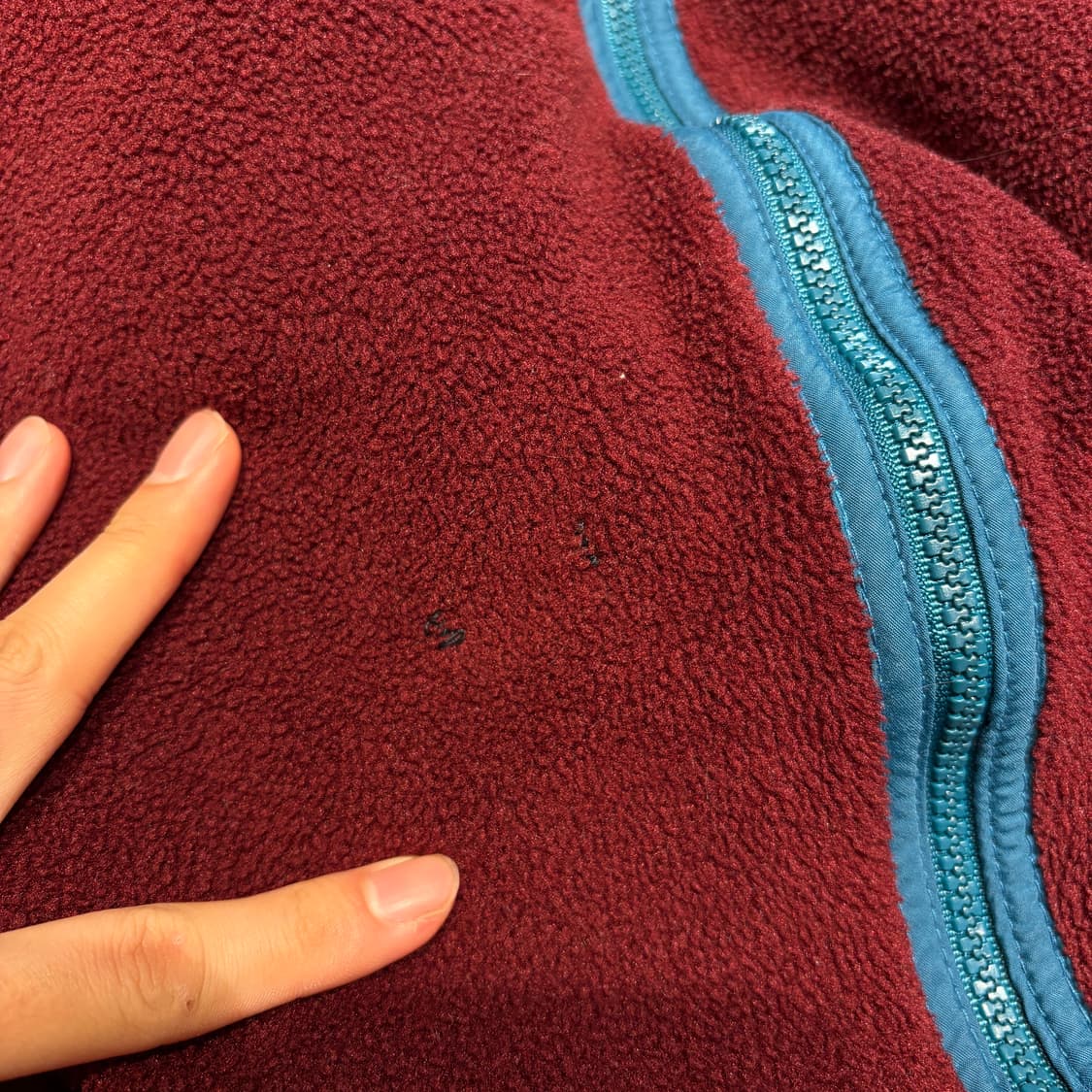 90s L.L.bean 90년대 생산 엘엘빈 플리스 스냅티 후드 티 상품이미지10