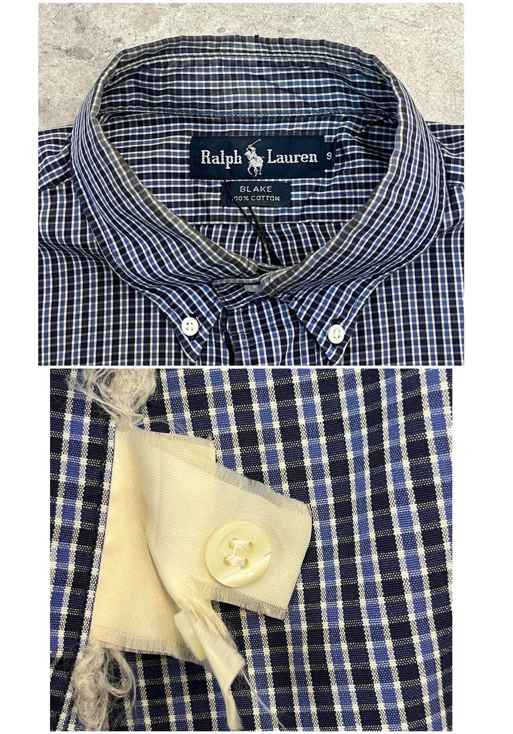 폴로 랄프로렌 체크 셔츠 네이비 95 #csz3082 상품이미지3