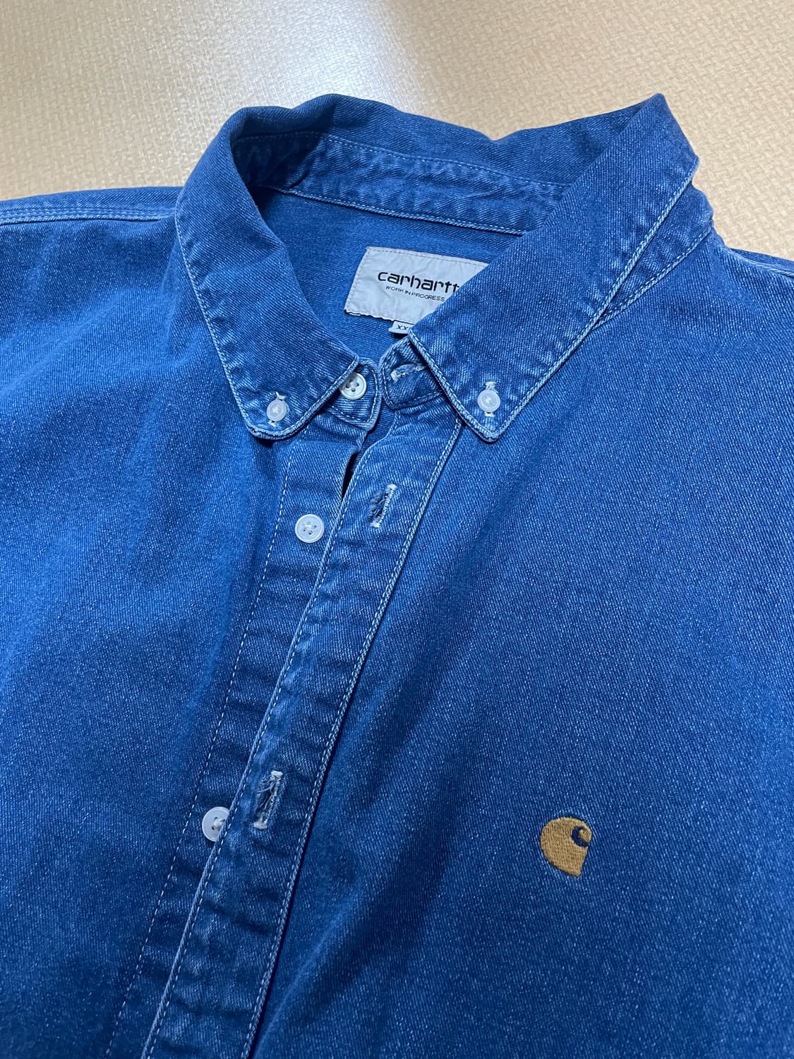 [xxl] 칼하트wip 데님 청셔츠 웰던 셔츠 상품이미지2
