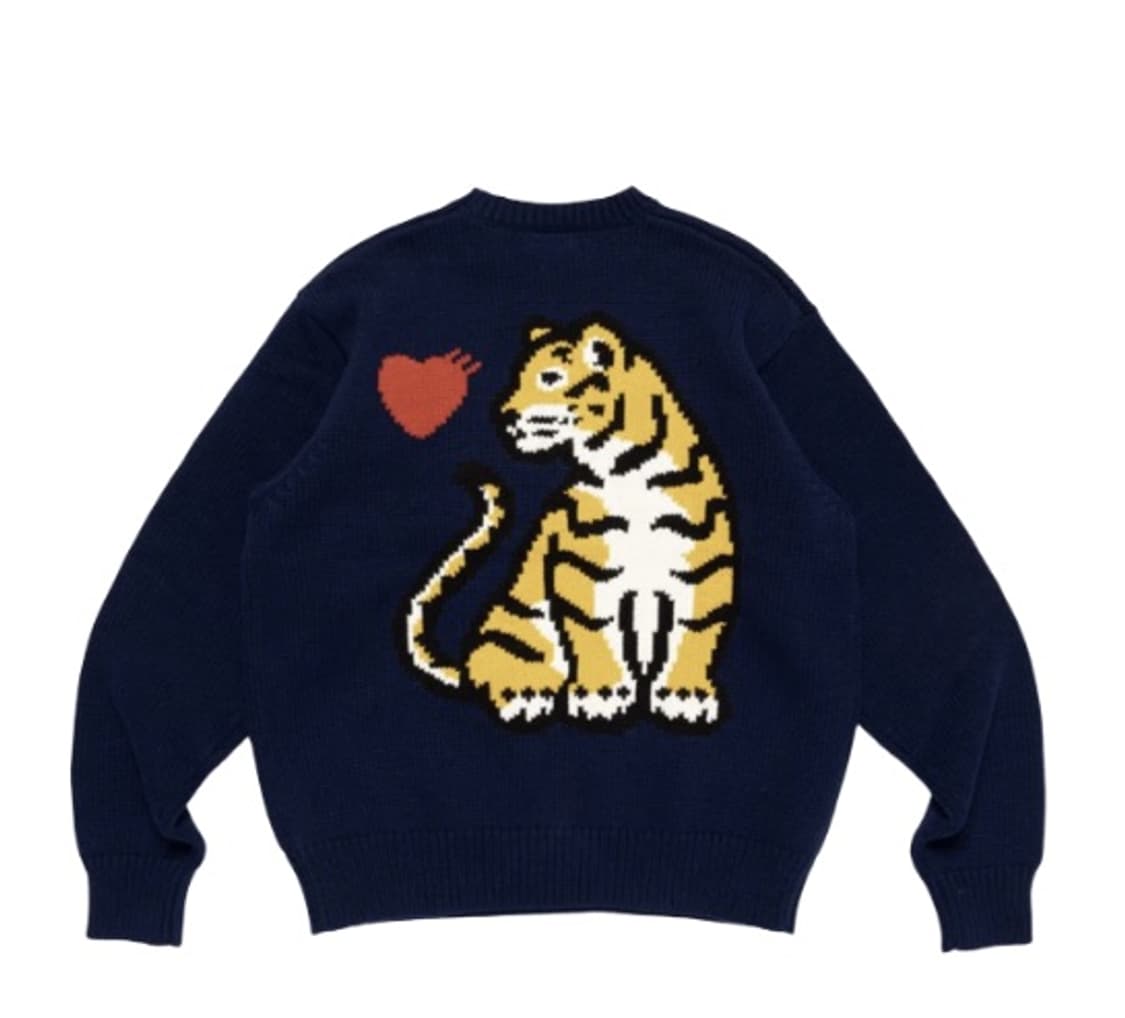 휴먼메이드 그래픽 니트 네이비 상품이미지2