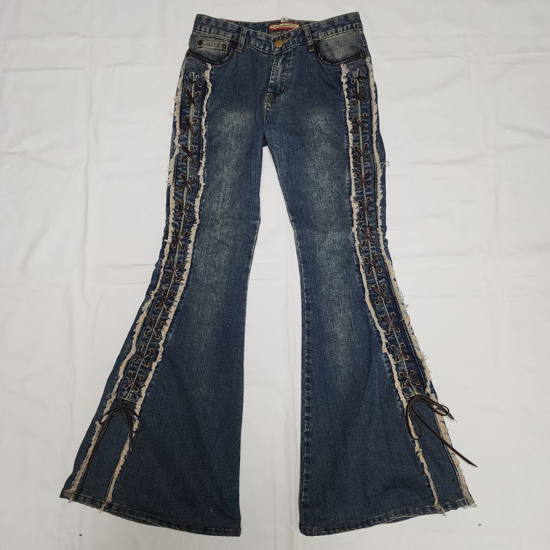 빈티지 Y2k 갸루 나나 부츠컷 플레어 데님팬츠 상품이미지2