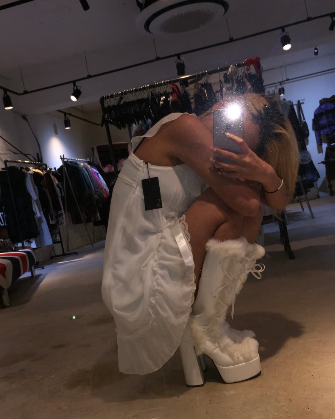 화이트 레이스 포인트 원피스 상품이미지6