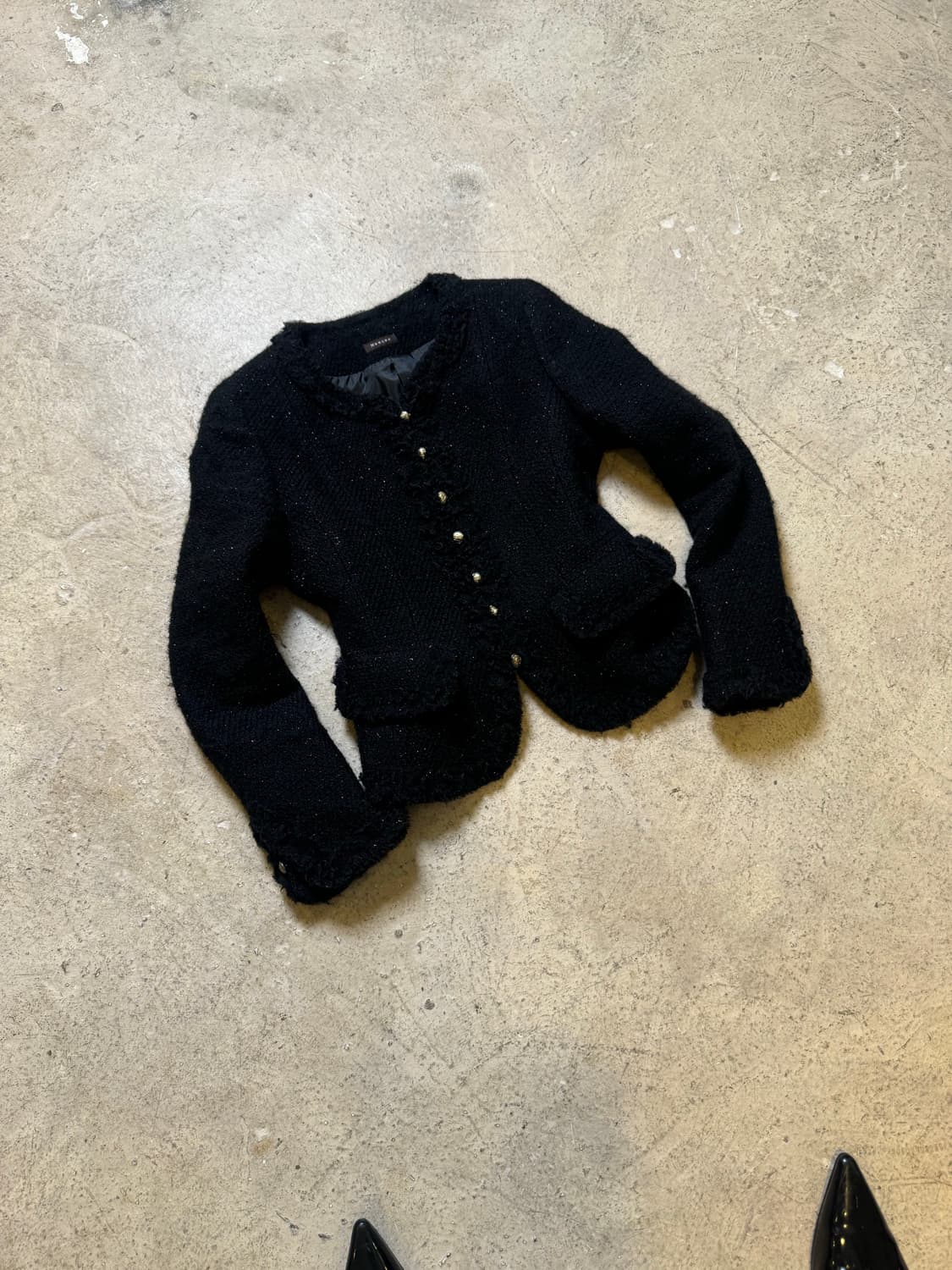 글리터 슬림핏 트위드 자켓 상품이미지1