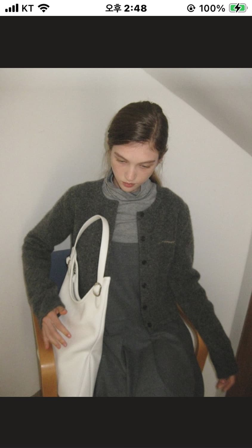 스무스무드 룬니트 가디건 다크그레이 상품이미지1