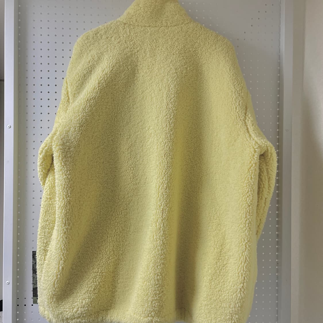 [m] 위캔더스 레몬크림 퍼 코치 자켓 뽀글이 코트 옐로우 후리스 상품이미지7