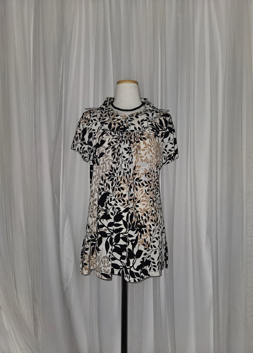 colza 빈티지 블랙보리 블라우스 상품이미지1