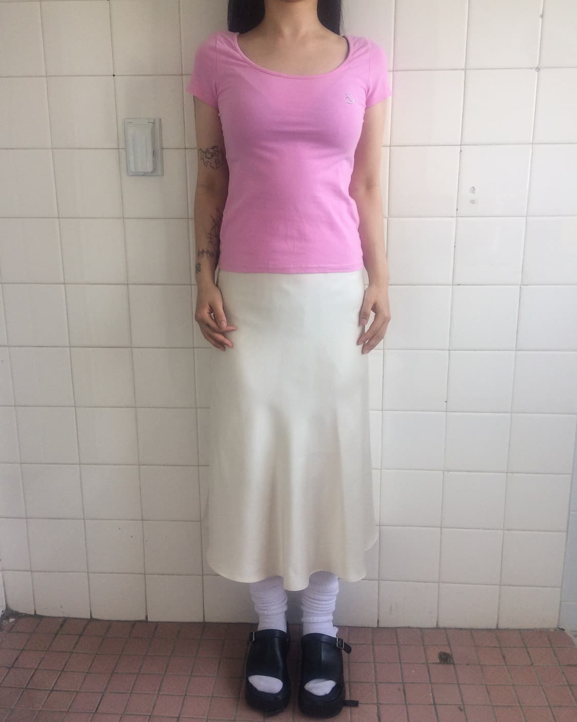 Glossy long skirt 상품이미지4