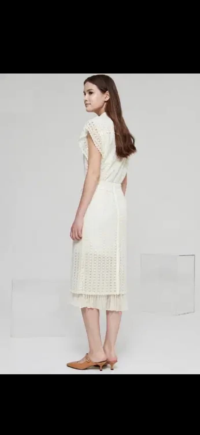 MINE 마인 플리츠 레이스 스커트 상품이미지2