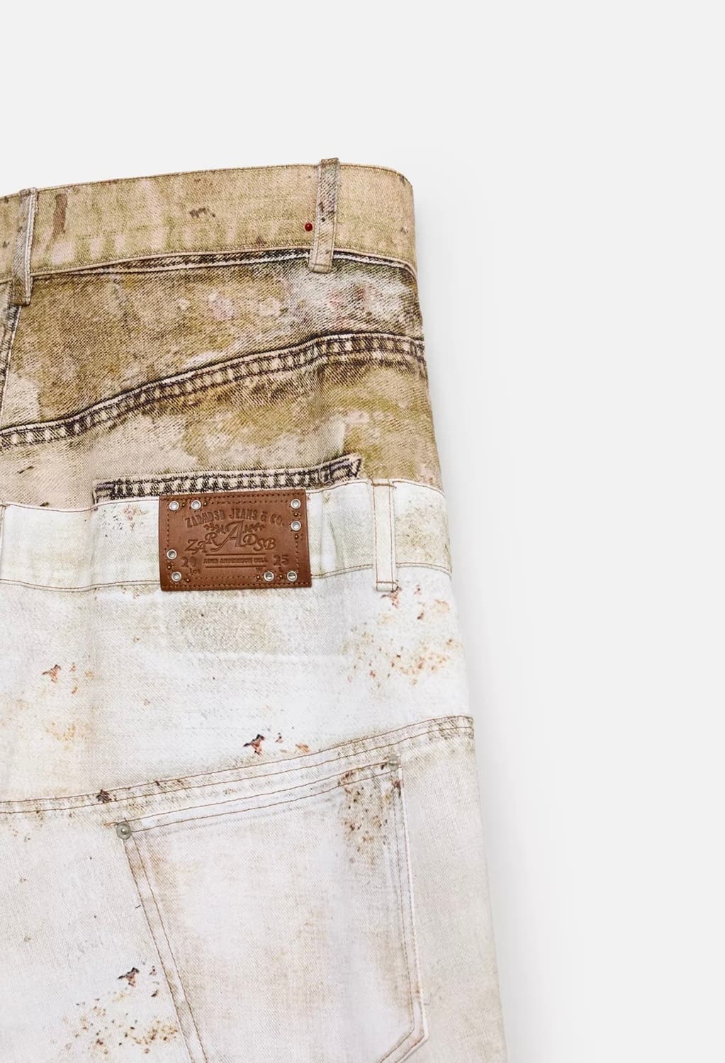 자라 x엔더슨벨 스탬핑 롤업 웨이스트 진 상품이미지2