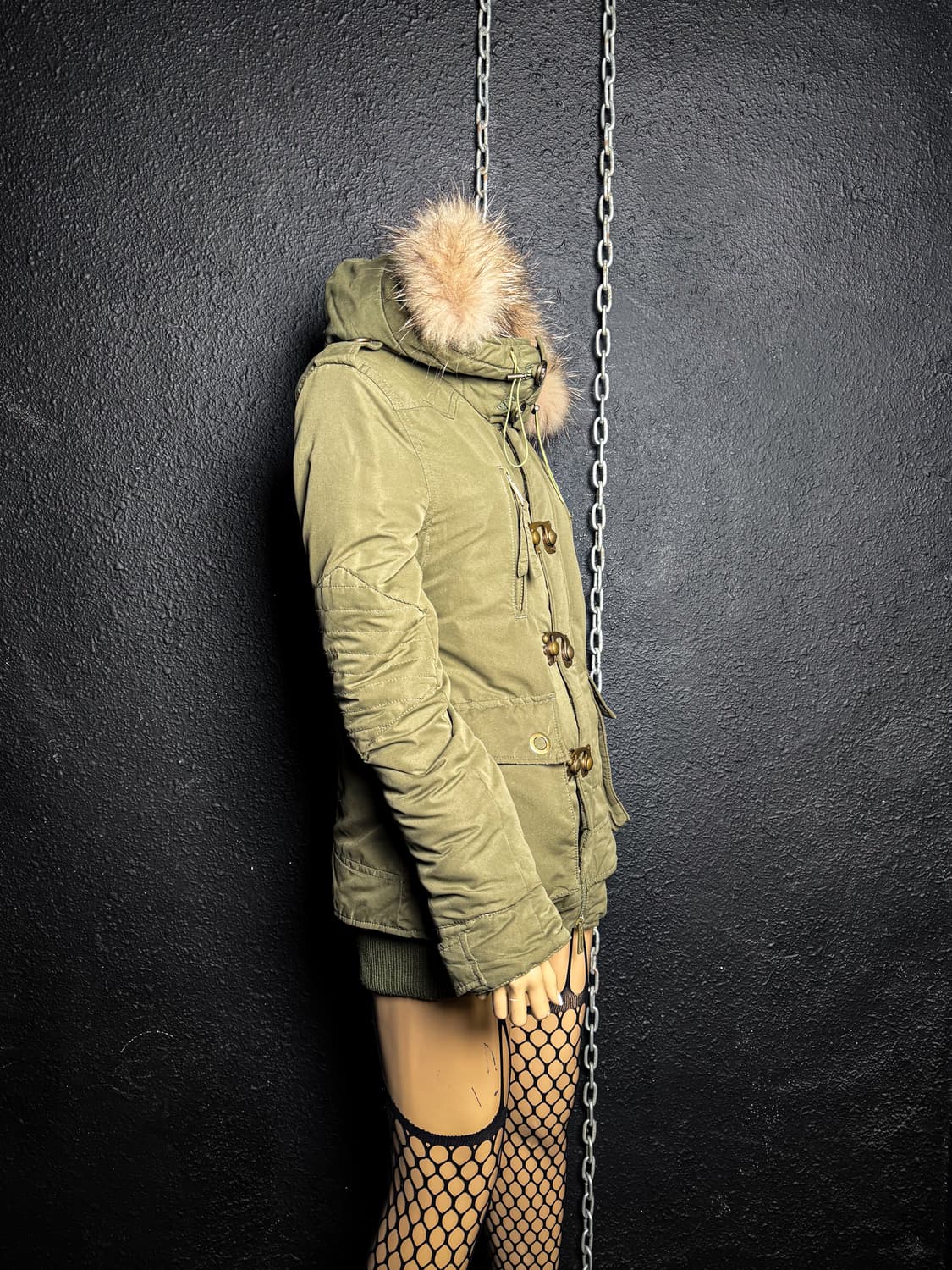 Vintage Fur Hood Short Parka 상품이미지4