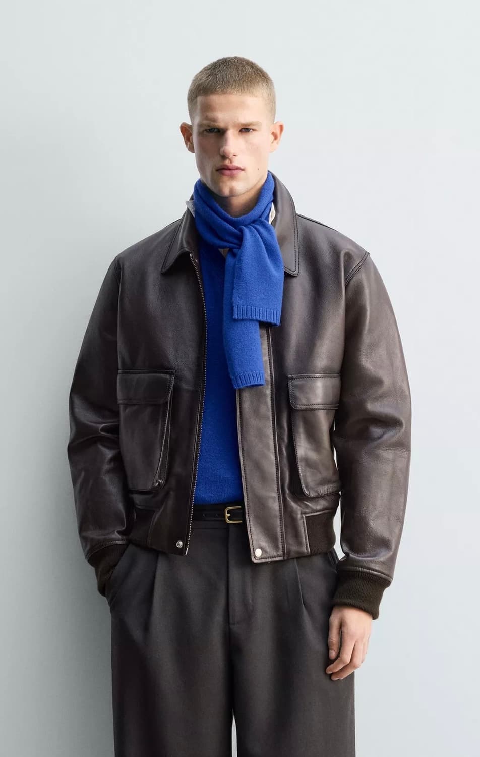 [L] ZARA LIMITED EDITION A2 레더 점퍼 상품이미지2