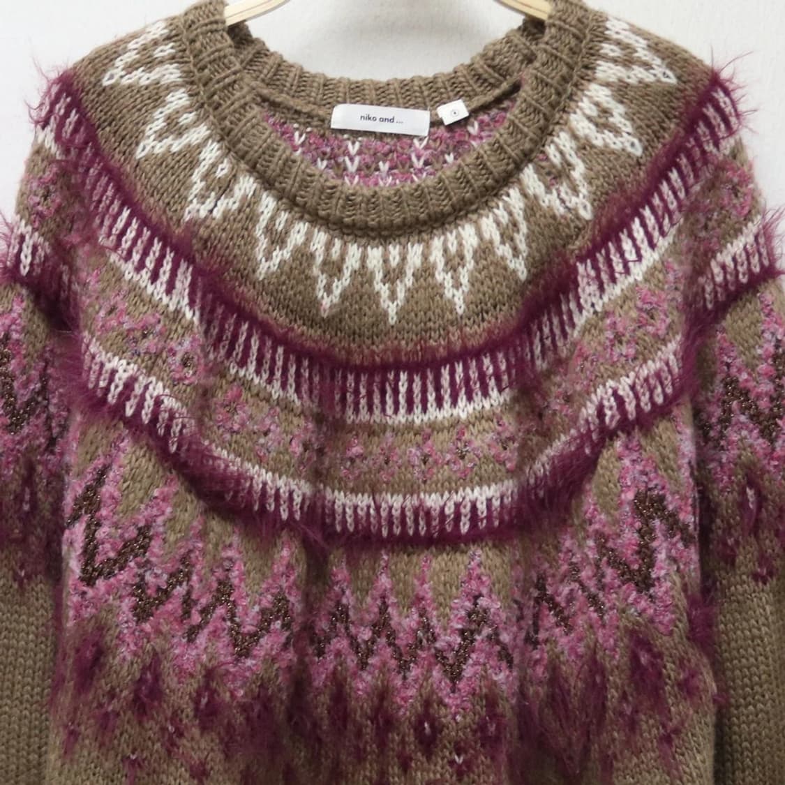 니코앤드 브라운 눈꽃 패턴 니트 60809 상품이미지5