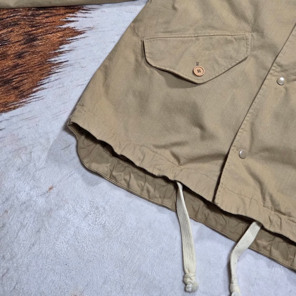 빈티지 베이지 코튼 코치 자켓 상품이미지4