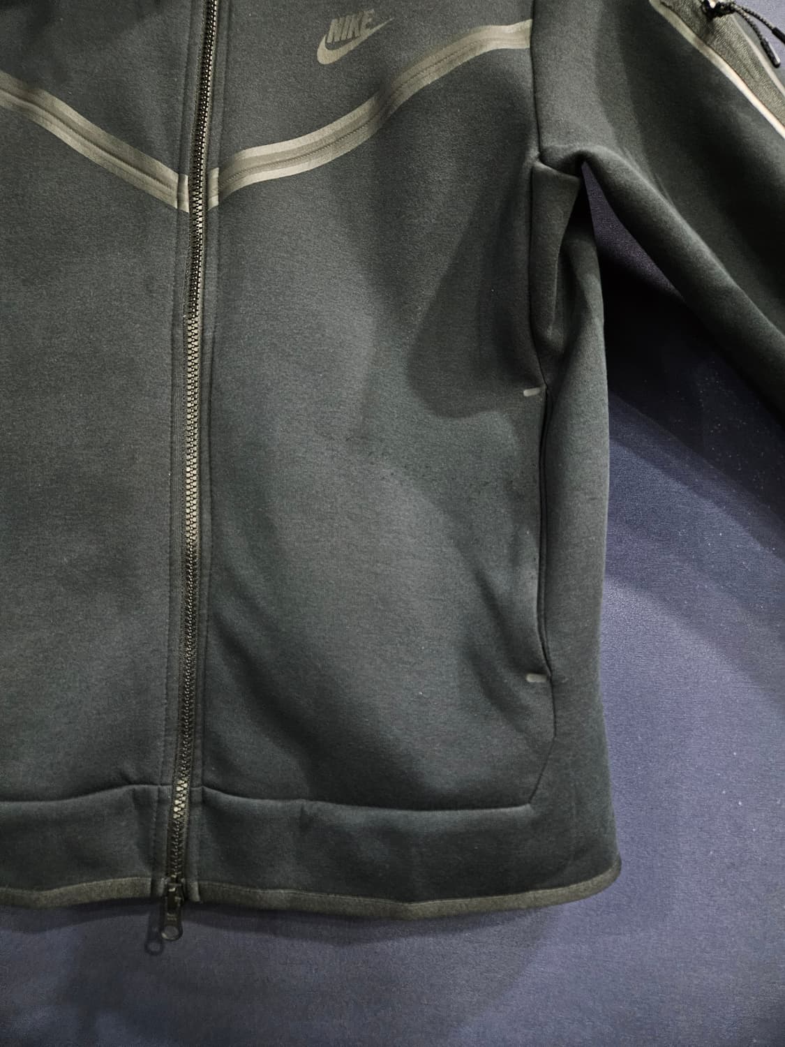 나이키 차콜컬러 남성 슬림핏 100 후드집업  상품이미지6