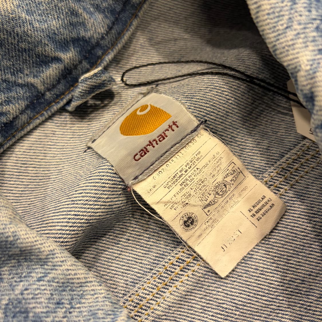 [XL] 00s 칼하트 J12DST 데님 자켓 청자켓 B977 상품이미지5