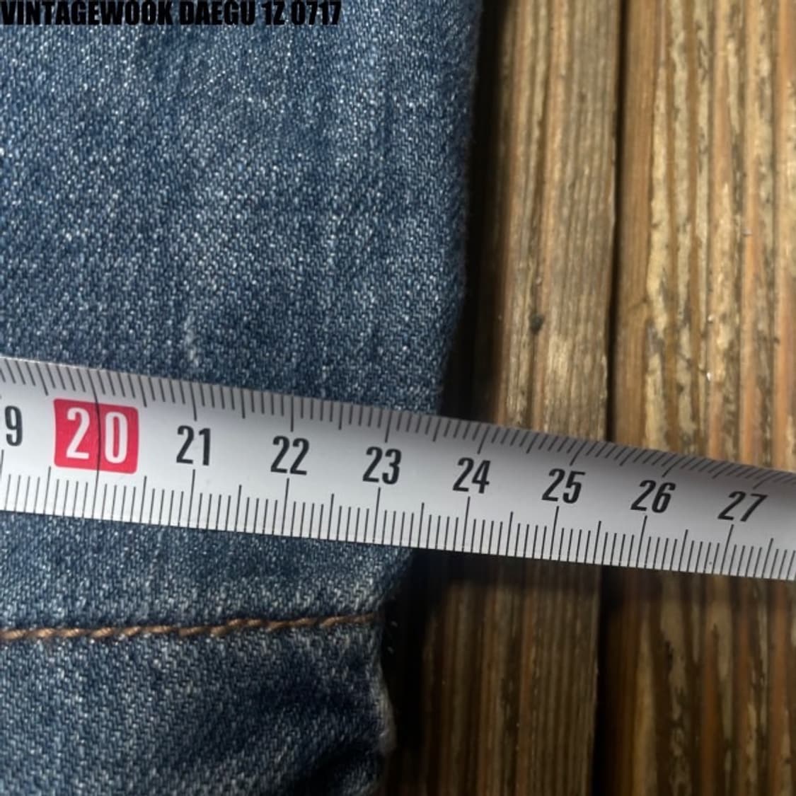 후부 워싱 스트링 청바지 33 상품이미지7