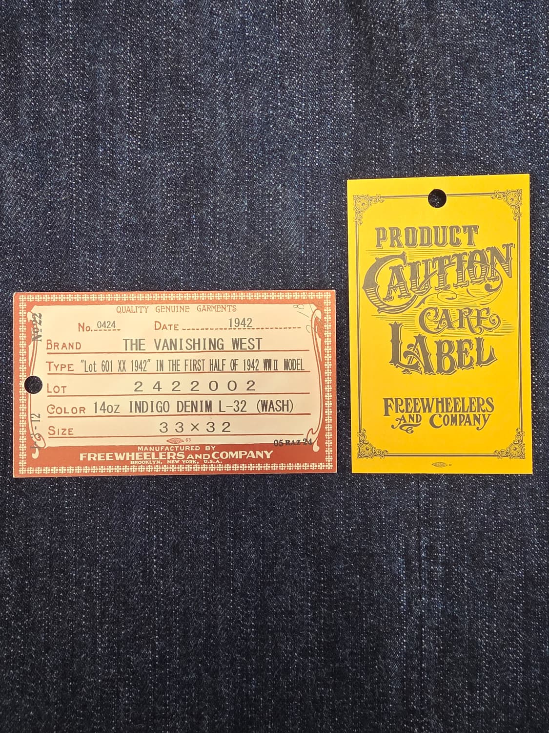 프리휠러스 LOT 601 XX 1942 신치백 데님 상품이미지8